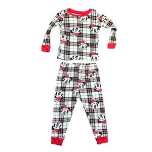 Disney Junior Mickey Holiday Pajama Set Unisex Toddler Size 3T 100% Cotton